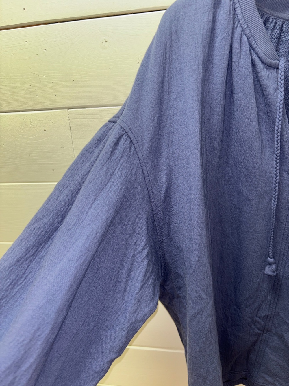 Aerie Oversized Blue Textured Pullover – Size XL - Picture 6 of 9